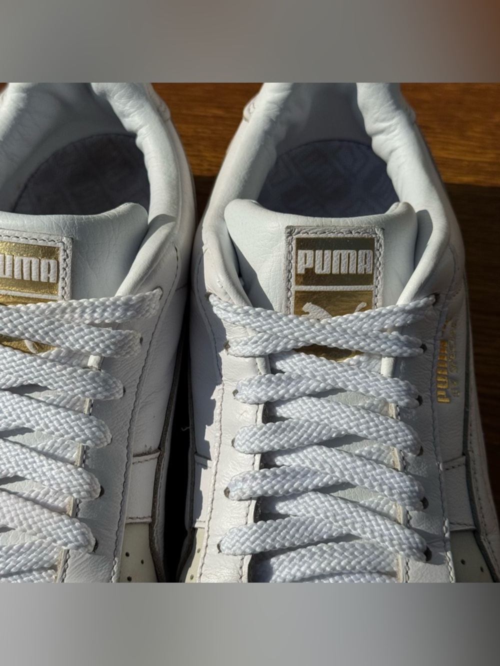 Puma GV Special White Leather Sneakers Men’s US 10.5 Gum Sole Casual Shoes - Picture 6 of 11